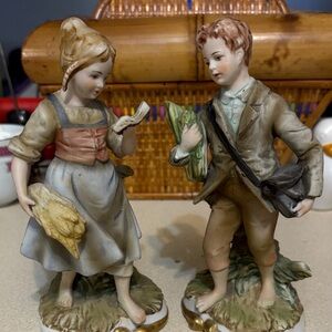 Vintage Japan Topline Imports Figurines Girl and Boy Set